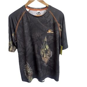 MOSSY OAK Performance Camo Tee Shirt No Fly Insect Repellent Sz M Hunting NWT